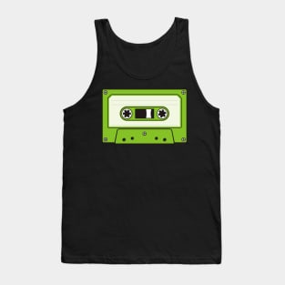 Audio Cassette Green Tank Top